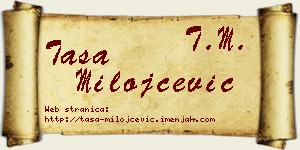 Tasa Milojčević vizit kartica